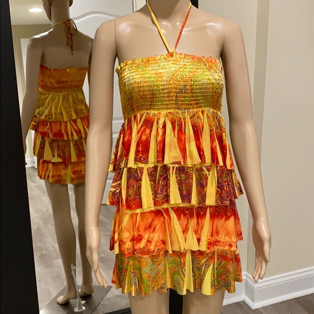 Bright Summer Beech Mini Dress, Size S.